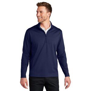 Ashworth Men's M Navy Blue Long Sleeve 1/4 Zip Pullover Golf Sweatshirt M0525